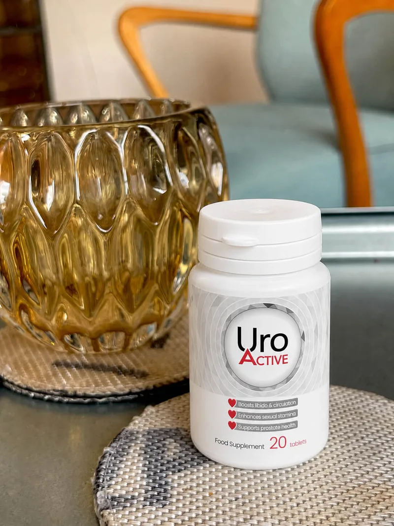 Foto real de um frasco de Uro Active recebido por um cliente